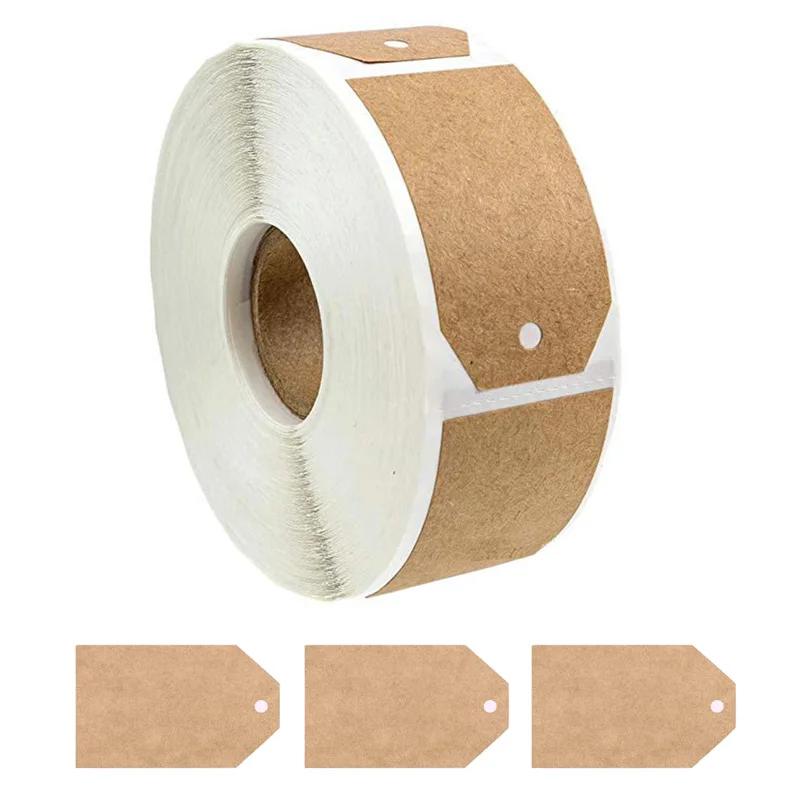 Naklejki z papieru Kraft Puste etykiety Ręcznie robione artykuły papiernicze Etykiety na prezenty Papier dekoracyjny Etykieta na słoik z przyprawami Naklejka do zaklejania kopert DIY
