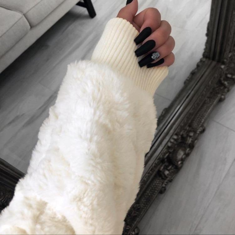 Women Bunny Fur Hooded Jacket Short Coat for Autumn Winter Female Fashion Outerwear