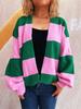 Knitted Vintage Stripe Causal Loose Spring Autumn Woman Cardigan Sweater for Women Sweaters Clothes