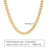 Women's Chic Chokers Necklaces, Gold Color Stainless Steel Wheat Chain Bracelet, Collar Necklace, Fashion Jewelry Gift To Girls