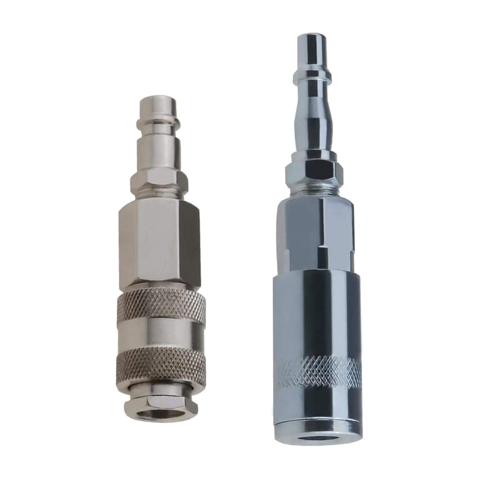 

2 шт. адаптер-конвертер воздушного фитинга Euro и PCL, комплект адаптеров-конвертеров воздушного фитинга 1/4 дюйма BSP- Male Euro to Female