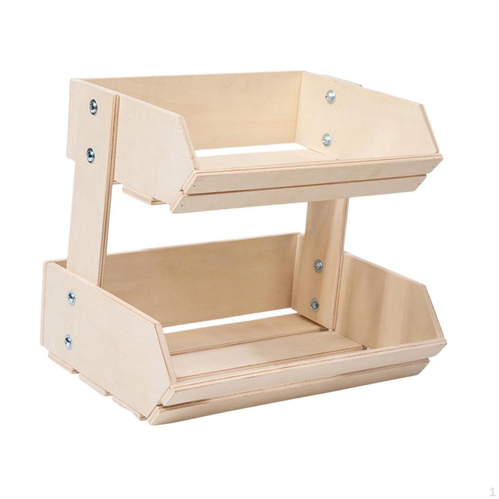 Elegant Wooden Fruit Organizer with Levels