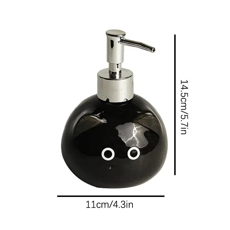 Butelka z pompką Ceramiczna butelka z pompką Pojemnik kosmetyczny Butelka na płyn do dezynfekcji rąk w kształcie kota Butelka na opakowanie szamponu Dozownik do mydła w płynie