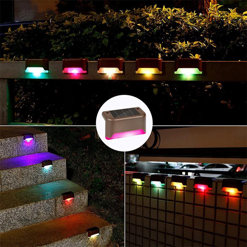 1/4/8/ Szt. Solarne Lampy Pokładowe LED Wodoodporne Zewnętrzne Zasilane Solarnie LED Lampy Schodowe Na Tarasy Schody Patio Podwórko Ogród Dekoracja