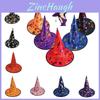 Witch Hat For Halloween Party Stylish And Gold-embossed Witch Hat Costume Accessory