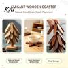 Compact Storage Trivet Set Collapsible Wooden Trivets for Hot Dishes, Christmas Tree Shaped Pot Mat Table, Wood Heat Folding Potholder Resistant