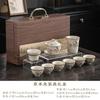 Plant ash Kung Fu tea set, household light luxury retro ceramic tea set, the whole set of annual meeting awards and commemorative gifts
