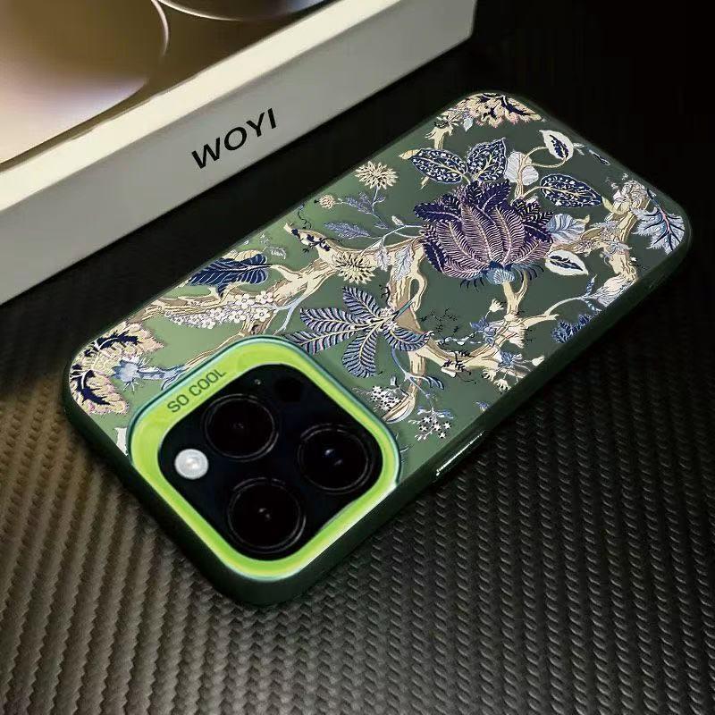 Purple Floral Bamboo Ladder Phone Case for iPhone 11-14