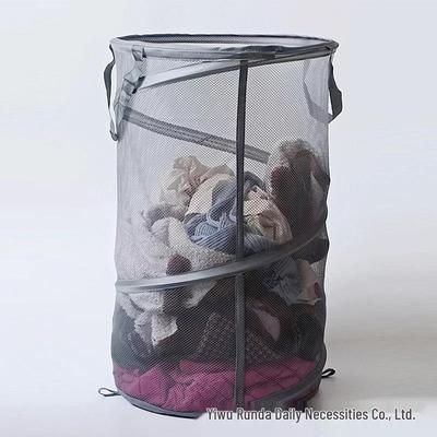 Large Foldable Mesh Laundry Hamper - Breathable, Floor-Standing Clothes Storage Basket
