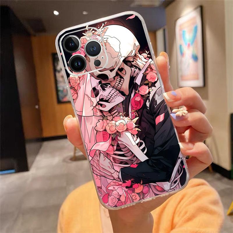 Skeleton Phone Case For iPhone 17 Pro Max Air 17 16 15 14 13 Pro Max 15 16 Pro 15Plus