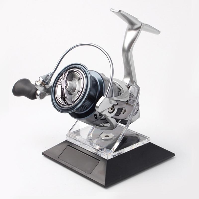 Easy to Install Acrylic Reel Holder Quick Setups Space Saving Design for Baitcasting Reels Display Rack Stand
