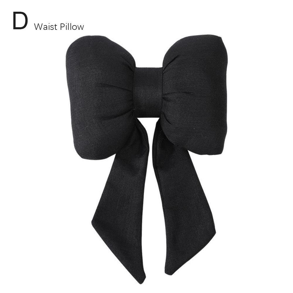 Car Seat Headrest Neck Rest Cushion Big Bowknot Streamer Shaped Neck Pillow Quick Buckle Design Ergonomic Neck Lumbar Support