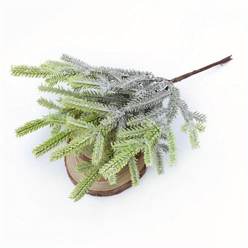 12 Pcs/2 Bundles Artificial Plants Fake Pine Vases Christmas Decorations for Home Wedding DIY Gifts Box Wreath Scrapbooking Plastic Flowers