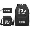 3 Piece School Backpack Set for Students Large Capacity Oxford Cloth Schoolbag with Shoulder Strap and Pencil Case
