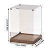 Wooden Bottom Storage Box Window Acrylic Toy Gundam Building Block Box Glue-Free Dust Cover