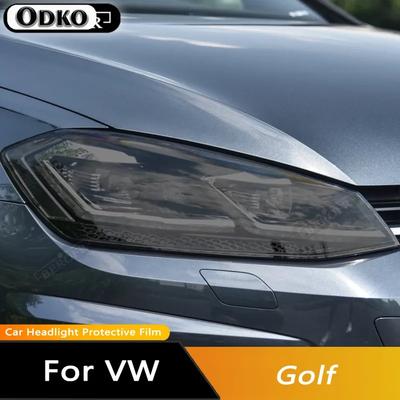 Car Headlight Tint Black Protective Film Taillight Transparent TPU Sticker For Volkswagen VW Golf 7 MK7 2012- Accessories