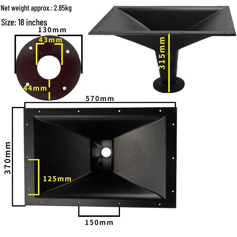 12, 15, 18-inch Tweeter Dynamic Horn Tube for KTV Stage Sound System