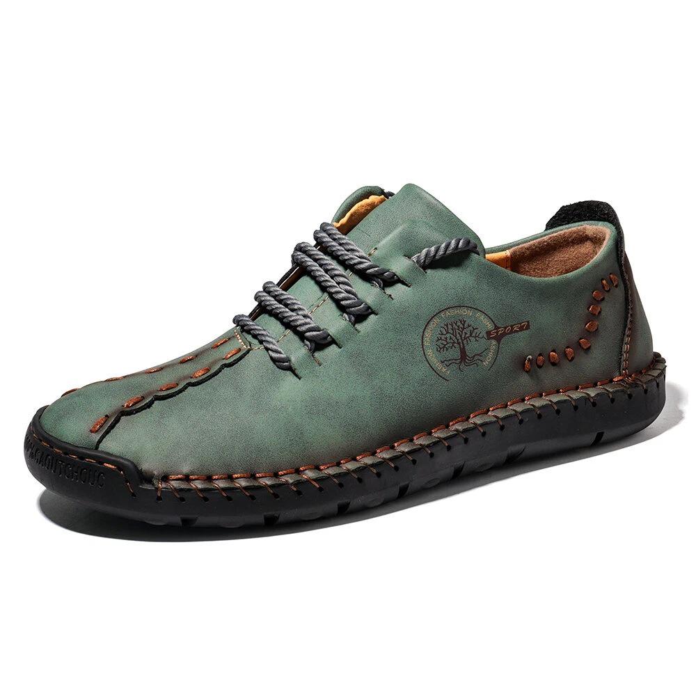 Spring 2026 Men's Casual Leather Driving Shoes - Large Size, Handmade, Hot Selling