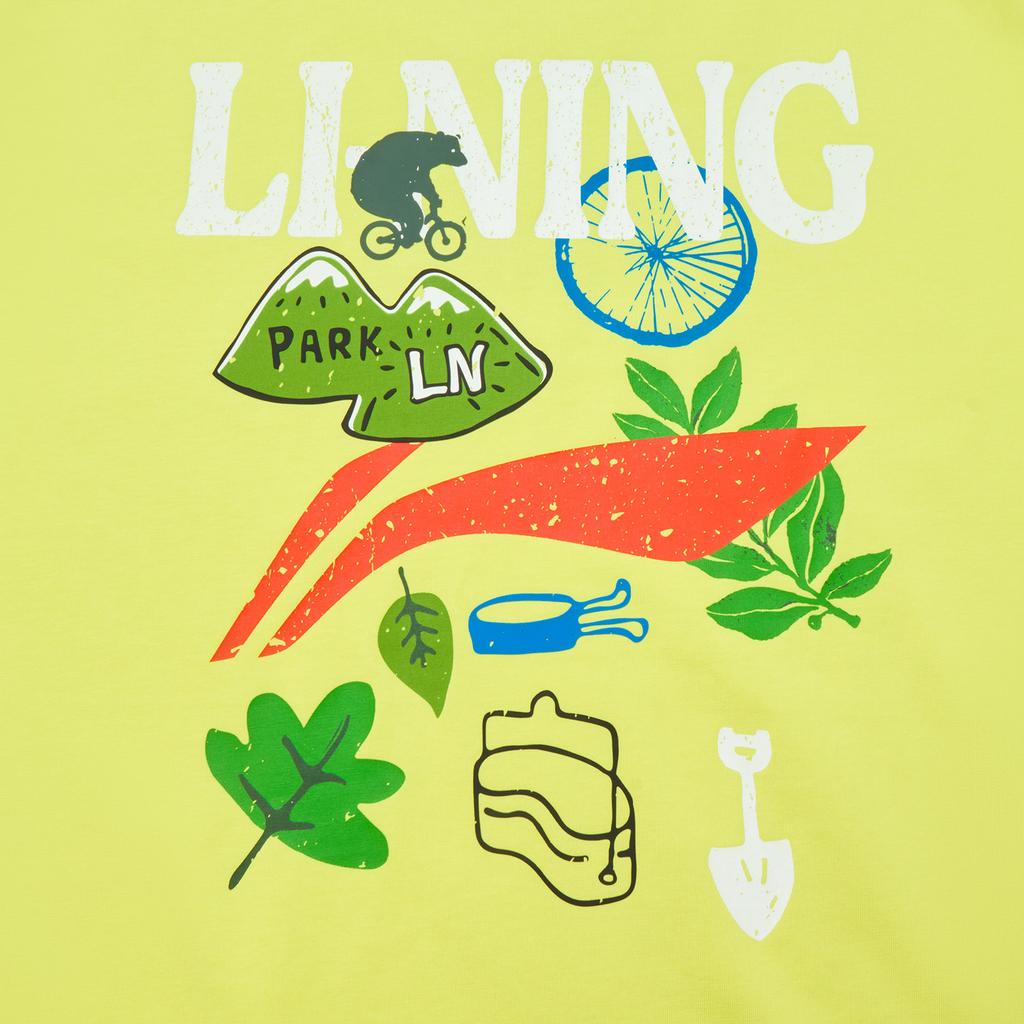 Li Ning T Shirt Unisex Yellow Firefly Green AHSU667-3