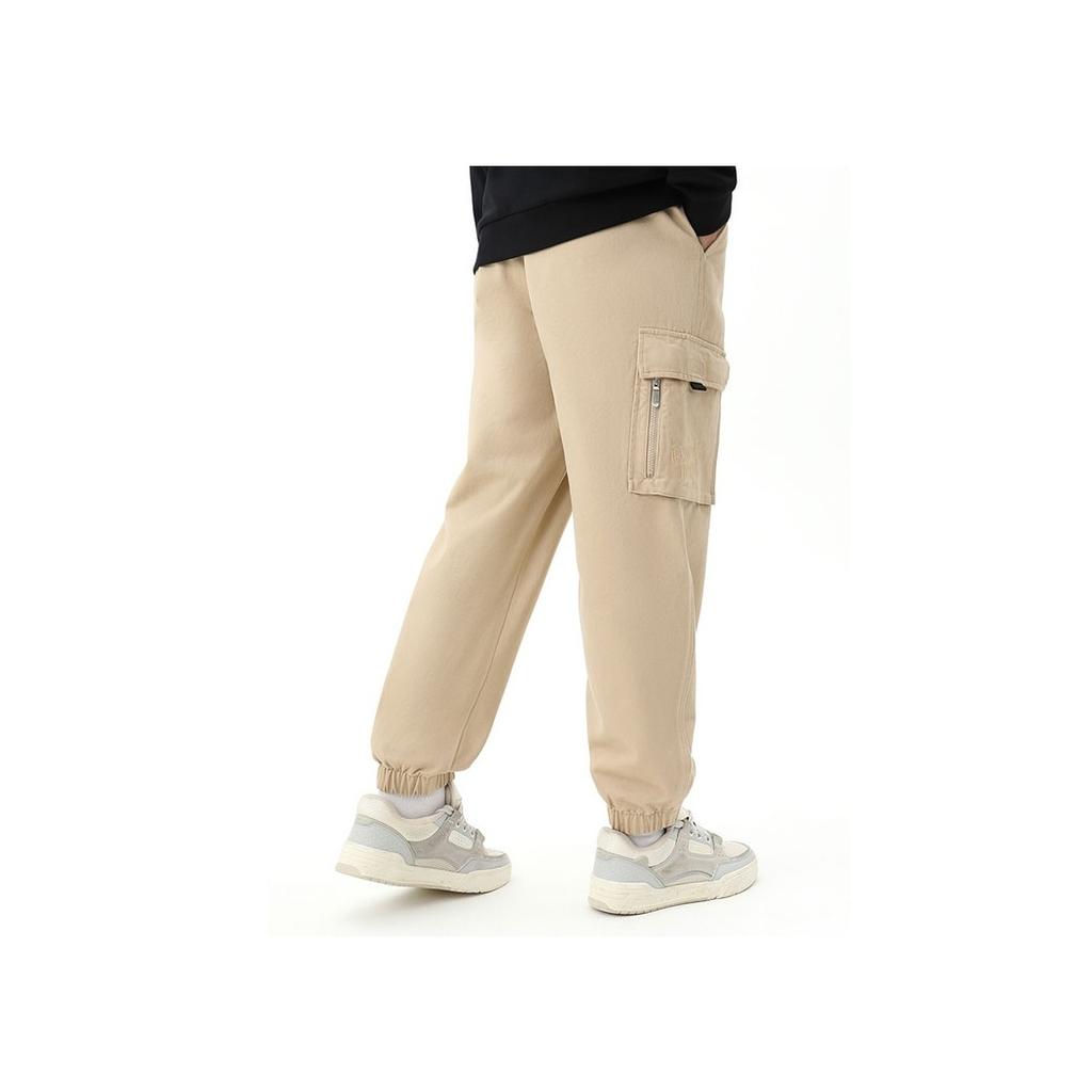 Anta Solid Color Mid Waist Tapered Cargo Pants Unisex Pants Planet-Brown 172348501-1
