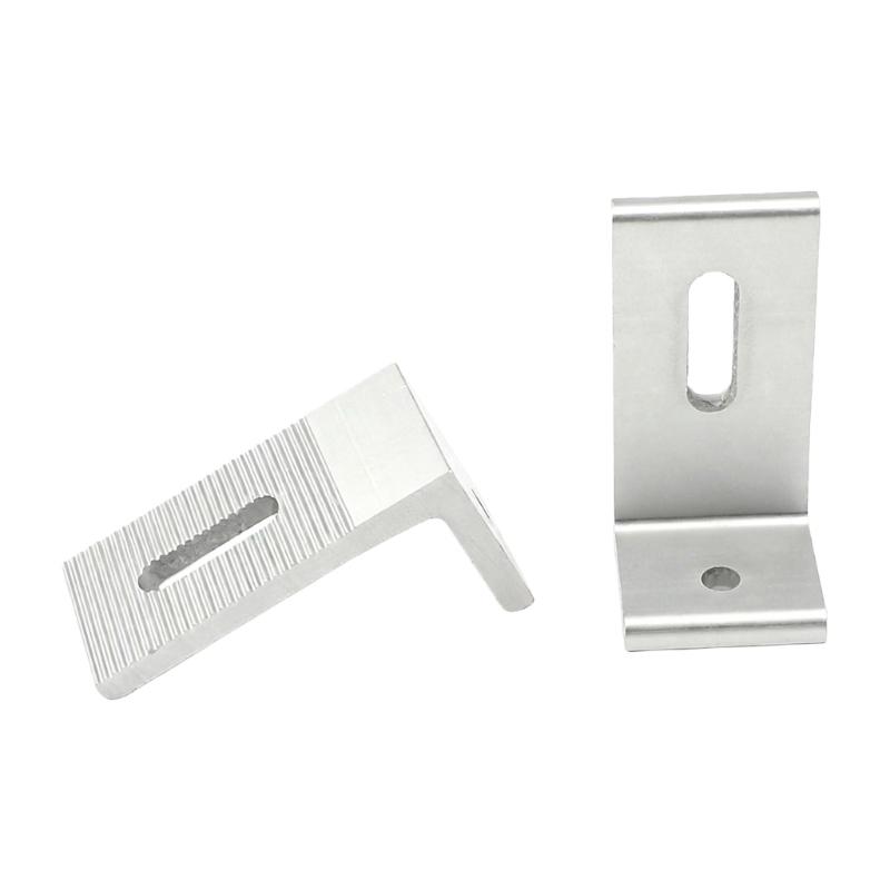 10pcs Aluminum Alloys L Feet Solar Panel Mounts Quick Install Solar Panel Mounting Bracket Connector Easy to Install