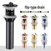 Bathroom Flip-Plate Drain Cover: Leak-Proof & Anti-Odor Countertop Wash Basin Set