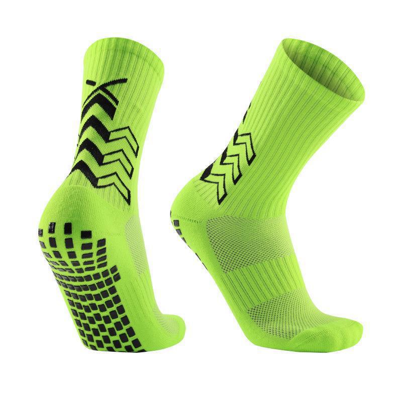 Adult Mid-Calf Non-Slip Football Training Socks - Durable Solid Color Sports Socks for Basketball