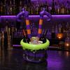 Halloween Party Decoration Inflatable Ice Bucket, Witch Legs Beverage Tub, Snack Storage Bucket Purple Orange Cooler for Decor, Outdoor Gathering