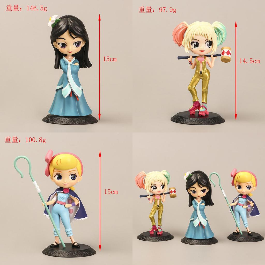 Cartoon Princess Action Figure Toy 15cm Pvc Model For Display