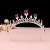 Black Baroque Crown Tiara Bride Eighteen Female Bar Mitzvah Birthday Princess Crown