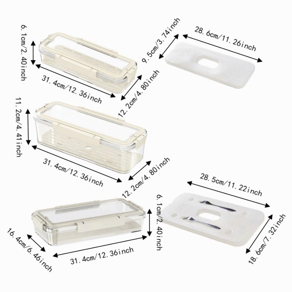 Clear Fruit Storage Container Airtight with Lid Pasta Storage Container Rectangular Large Capacity Meal Prep Lunch Box Meal Prep