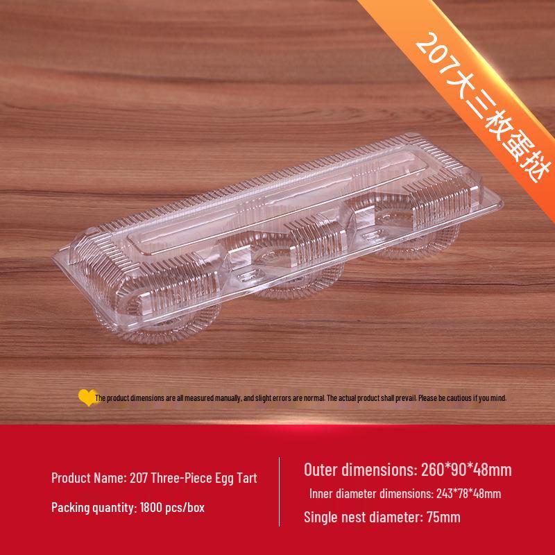 Transparent Disposable Egg Tart Packaging Box - Available in 4-Piece and 8-Piece Sizes