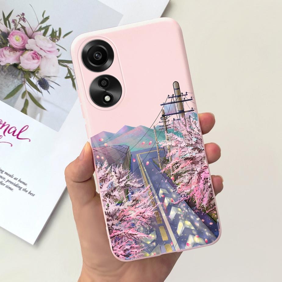 For Oppo A78 4G Case CPH2565 Cute Dinosaur Cartoon Painted Cover Soft Silicone Phone Case For Oppo A78 A 78 OppoA78 4G 5G Fundas