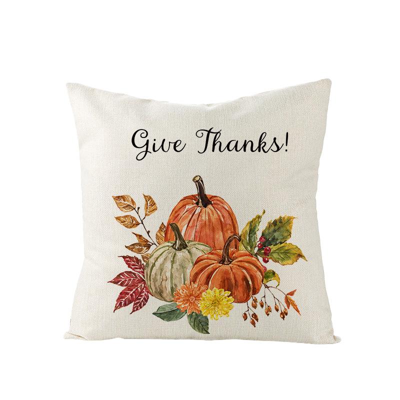 APolyester Pillowcase New Autumn Pumpkin Print Sofa Pillow Cushion Home Cushion