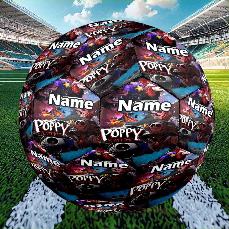 Custom Name Personalized Poppy Playtime Print Size 5 Soccer Ball Training & Match Football, for Team, Kicking, Gift for Football Enthusiasts