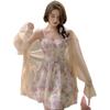 2025 Women's Gentle Floral Summer Dress & Sun Protection Cardigan Two-Piece Set