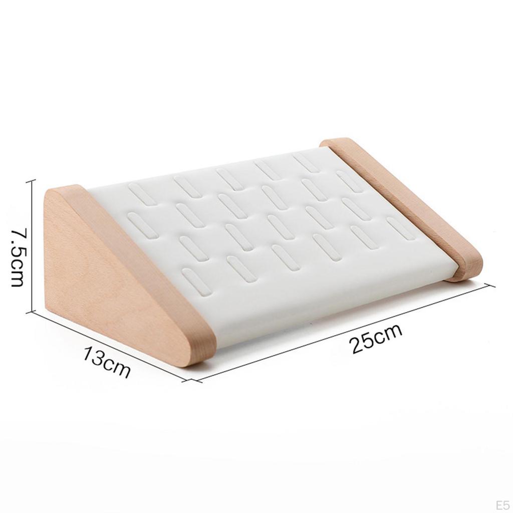 22 Slot Display Stand Jewelry Storage Tray Showcase Holder for Home Countertop Shop