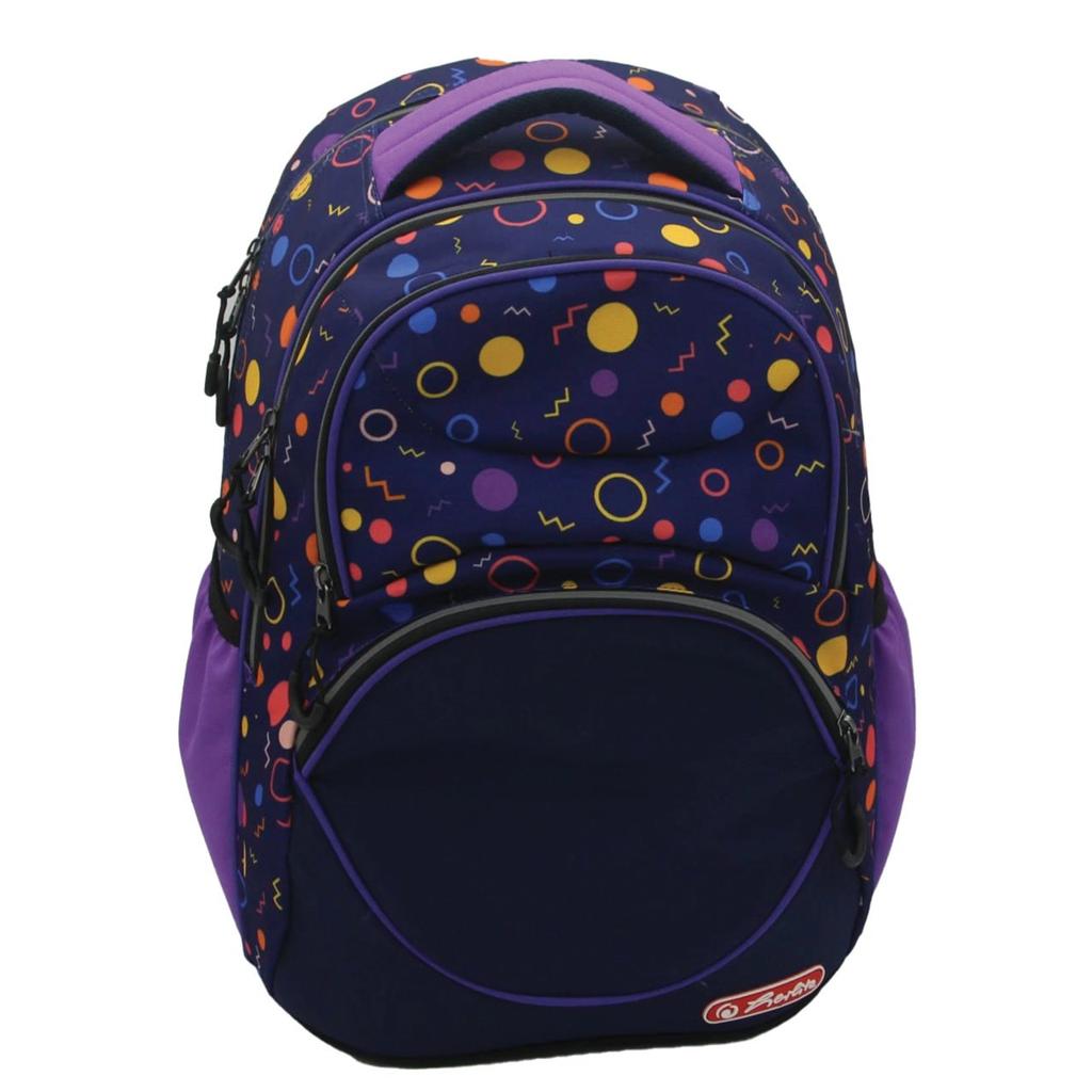 Herlitz ZipPer Cube Backpack 43x29x22 cm Patterns Design School Bag Multifunctional Storage