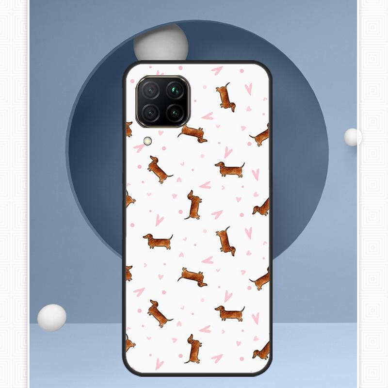 Cartoon Dackel Würstchenhund Für Huawei Nova 12i 12s 11i 8i Y91 Y60 Y70 Y72 Y90 Y61 9 10 SE P20 P40 Lite P30 P60 Pro Hülle
