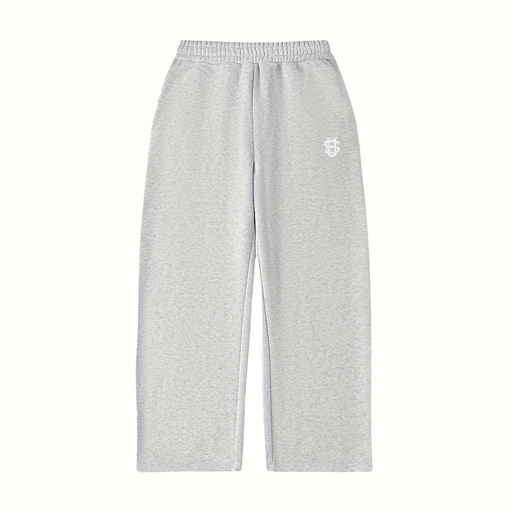 

New Y2K Loose Straight Leg Pants, Suitable for Autumn, White Letter Printed Fashionable Sports Pants for Both Men and Women XL