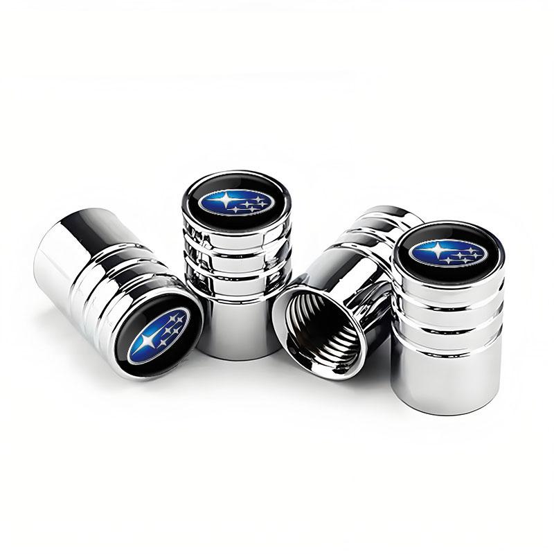4Pcs Car Tire Valve Caps Aluminum Alloy Wheel Stem Air Cover For Subaru Crosstrek Forester Outback Impreza BRZ WRX Ascent REX M111