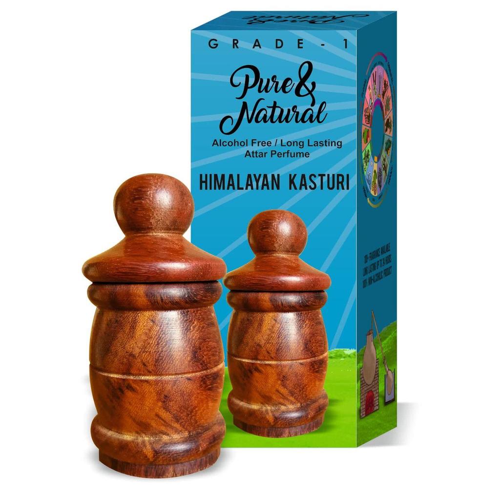 Parag Fragrances Indian Desi Attar Series (Himalayan Kasturi/Wooden Pack 6ml)