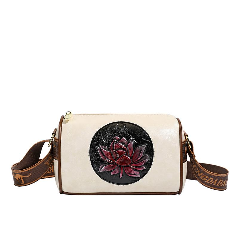 1 шт Повседневная женская сумка из мягкой кожи женская сумка через плечо модная женская сумка через плечо с принтом бежевый 1240₽