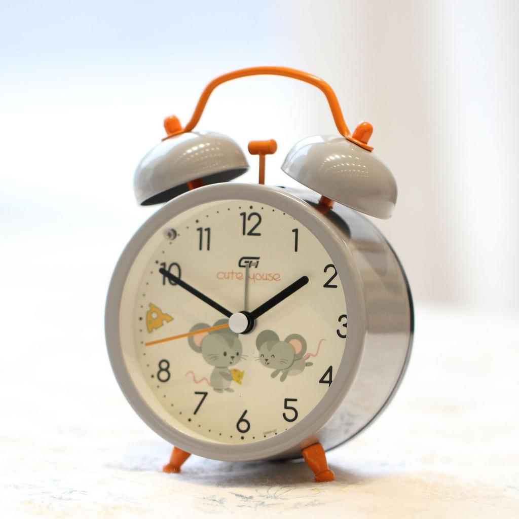 Cartoon High Volume Alarm Small Alarm Clock Silent Student Using Bedside Creative Personality Lazy Children Clock Luminous Alarm Clock