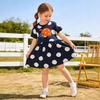 Girls' Summer 2026 Short Sleeve Embroidered Cotton Dress - European & American Style