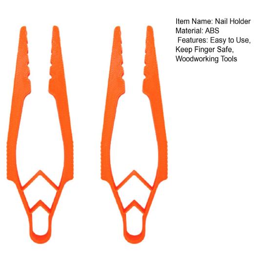 2Pcs Hammering Nail Holder Keep Finger Safe Hammer Nail Screw Holder Plier Finger Protector Carpenter Repair Woodworking Protect Hand Tools