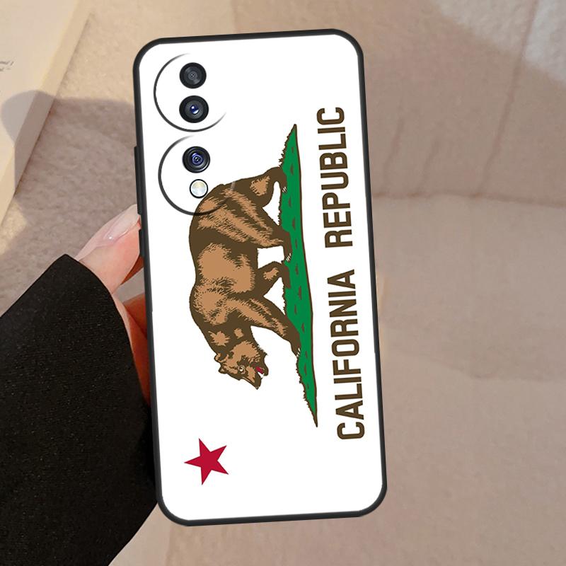 

Чехол с флагом Калифорнии для Honor X9b X9a X8a X7a X6a X6 X7 X8 X9 8X 9X Honor Magic 5 Pro 50 70 90 Lite Honor X7a