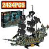 2434 Pcs Dutchman Pirate Ship Building Blocks Set Educational STEM Toys Creative Holiday Gift for Boys Kids