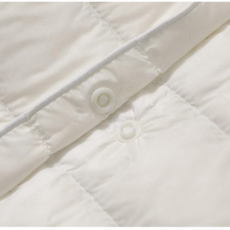 Dámské bundy z dlouhého kachního peří Ultralehký kabát Zimní Ležérní Štíhlé Černé Tenké Podzimní Parky