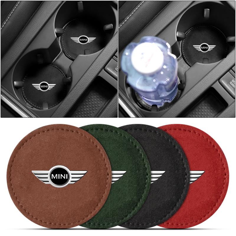 1/2Pcs Car Coaster Cup Holder Water Cup Anti-slip Mat Auto Badge Pads